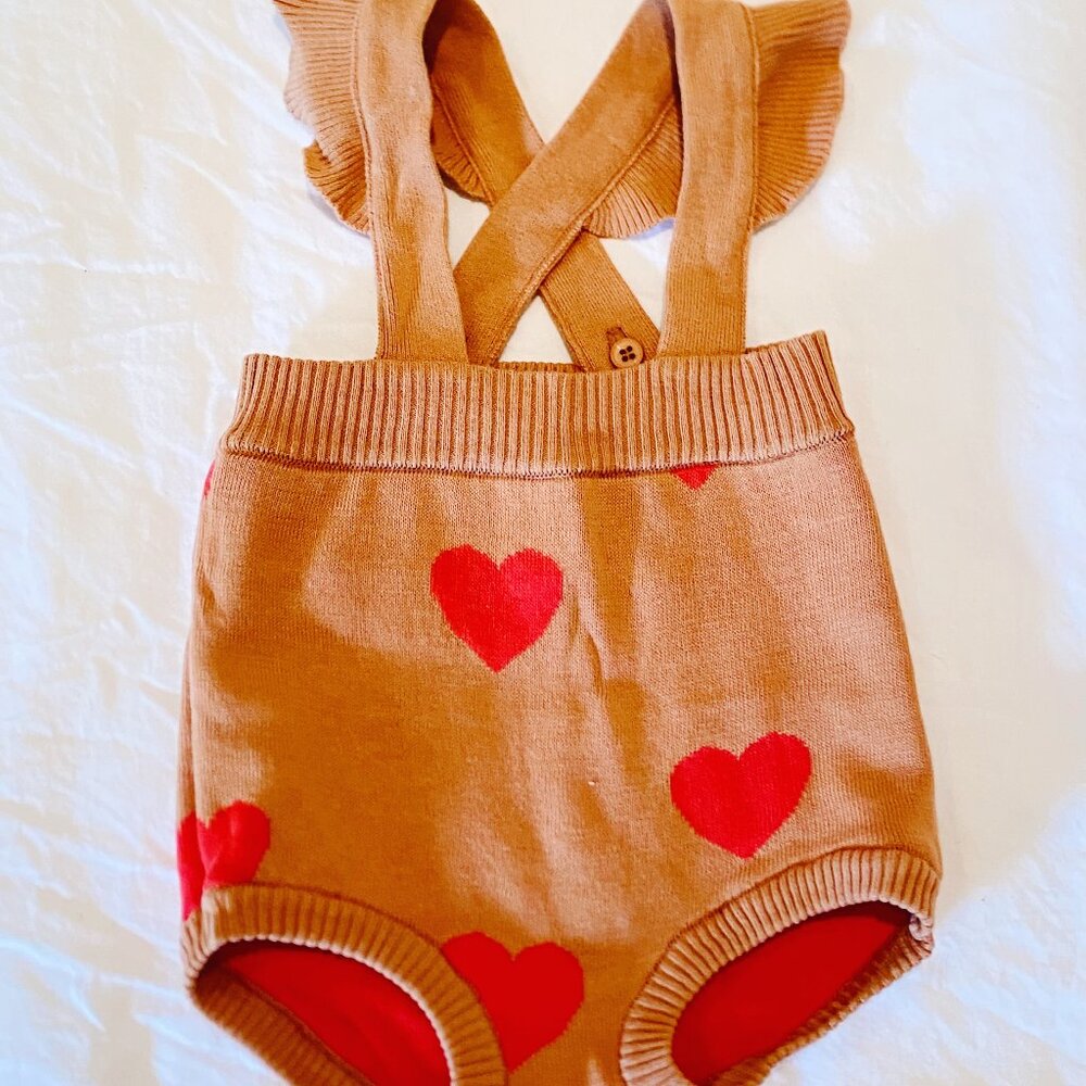 Bobo Choses Knit Heart Romper